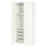 PAX / GRIMO Wardrobe combination, white/white, 100x60x236 cm
