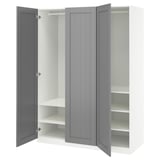 PAX / GULLABERG Wardrobe combination, white/grey, 150x60x201 cm