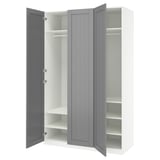 PAX / GULLABERG Wardrobe combination, white/grey, 150x60x236 cm