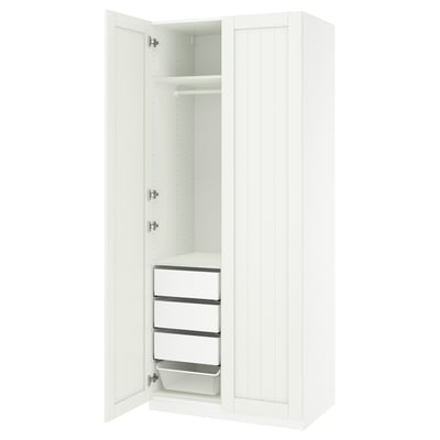 PAX / GULLABERG Wardrobe combination, white/white, 100x60x236 cm