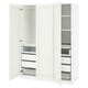PAX / GULLABERG Wardrobe combination, white/white, 150x60x201 cm