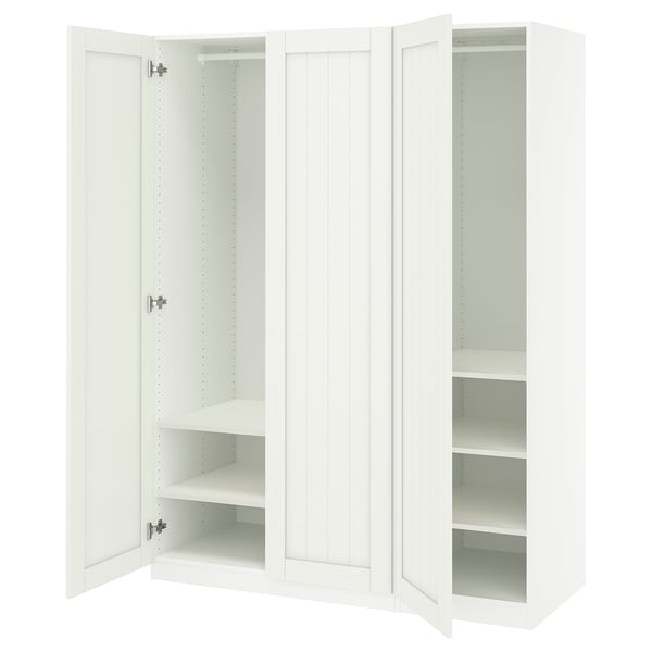 PAX / GULLABERG Wardrobe combination, white/white, 150x60x201 cm