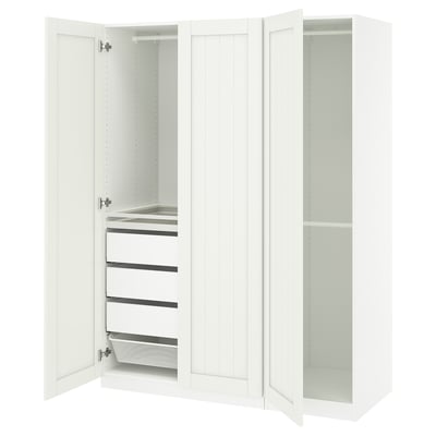 PAX / GULLABERG Wardrobe combination, white/white, 150x60x201 cm