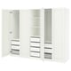 Option: PAX / GULLABERG Wardrobe combination, white/white, 250x60x201 cm