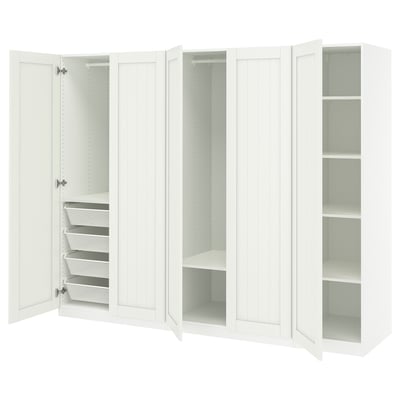 PAX / GULLABERG Wardrobe combination, white/white, 250x60x201 cm