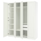 PAX / GULLABERG Wardrobe combination, white/white, 200x60x236 cm