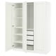 Option: PAX / GULLABERG Wardrobe combination, white/white, 150x60x201 cm