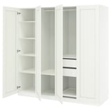 PAX / GULLABERG Wardrobe combination, white/white, 200x60x201 cm