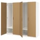 Option: PAX / TONSTAD Wardrobe combination, white/oak veneer, 200x60x201 cm