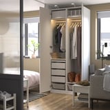 PAX / TONSTAD Wardrobe combination, white/off-white, 100x60x236 cm