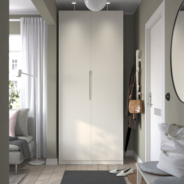 PAX / TONSTAD Wardrobe combination, white/off-white, 100x60x236 cm