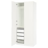 PAX / TONSTAD Wardrobe combination, white/off-white, 100x60x236 cm