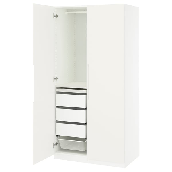 PAX / TONSTAD Wardrobe combination, white/off-white, 100x60x201 cm