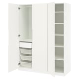 PAX / TONSTAD Wardrobe combination, white/off-white, 150x60x201 cm