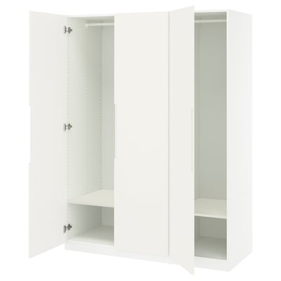 PAX / TONSTAD Wardrobe combination, white/off-white, 150x60x201 cm