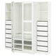 Option: PAX / TYSSEDAL Wardrobe combination, white/white glass, 200x60x201 cm