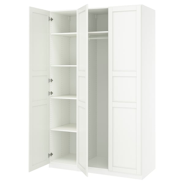 PAX / TYSSEDAL Wardrobe combination, white/white, 150x60x236 cm