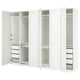 PAX / TYSSEDAL Wardrobe combination, white/white, 300x60x236 cm