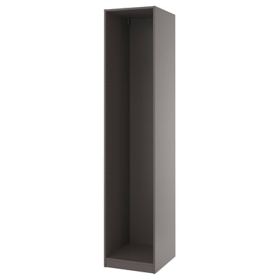 PAX Wall-mounted storage frame, dark grey, 50x58x236 cm