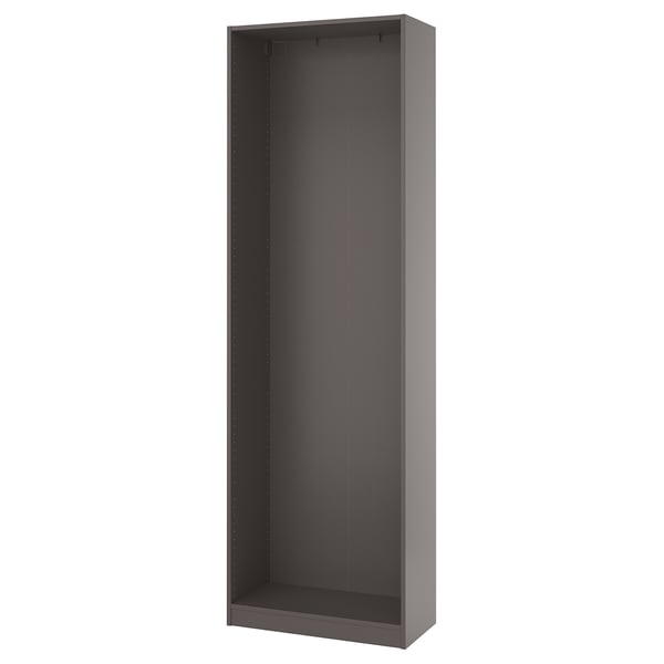PAX Wall-mounted storage frame, dark grey, 75x35x236 cm