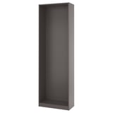 PAX Wall-mounted storage frame, dark grey, 75x35x236 cm