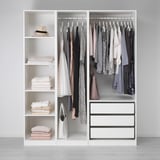 PAX Wardrobe combination, white, 175x58x201 cm