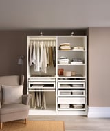 PAX Wardrobe combination, white, 150x58x201 cm