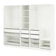 PAX Wardrobe combination, white, 250x58x201 cm