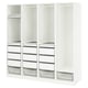 PAX Wardrobe combination, white, 200x58x201 cm