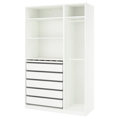 PAX Wardrobe combination, white, 150x58x236 cm