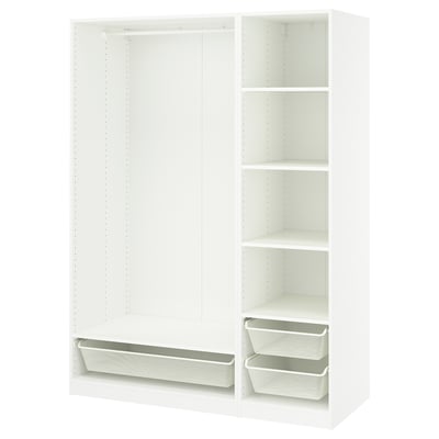 PAX Wardrobe combination, white, 150x58x201 cm