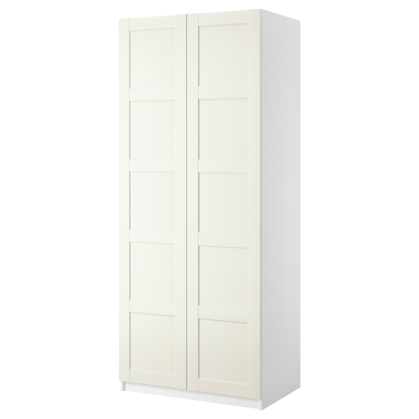 Pax Wardrobe With 2 Doors White Bergsbo White Ikea