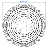 PENNFISK Place mat, natural/sedge handmade, 37 cm