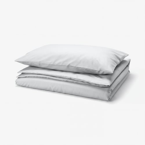 PILTANDVINGE Duvet cover and pillowcase(s), grey, Twin