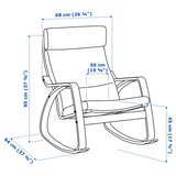 POÄNG Rocking-chair, birch/Glose eggshell