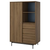 RÅDMANSÖ Wardrobe, brown walnut effect, 118x64x190 cm