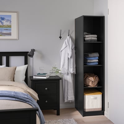 RAKKESTAD Open wardrobe, black-brown, 39x176 cm