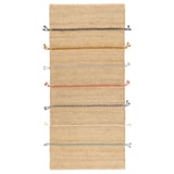 RAKLEV Rug, flatwoven, handmade natural/multicolour, 70x160 cm
