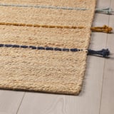 RAKLEV Rug, flatwoven, handmade natural/multicolour, 70x160 cm
