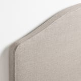 RAMNEFJÄLL Upholstered bed frame, Kilanda light beige, Twin