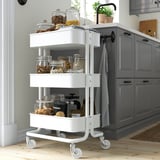 RÅSKOG Trolley, white, 35x45x78 cm