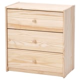 RAST Chest of 3 drawers, pine, 62x68 cm