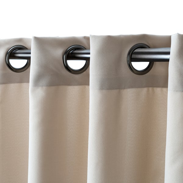 REVLUMMER Curtains, 1 pair, beige, 140x213 cm