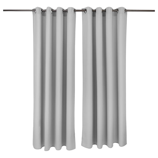 REVLUMMER Curtains, 1 pair, light grey, 140x213 cm