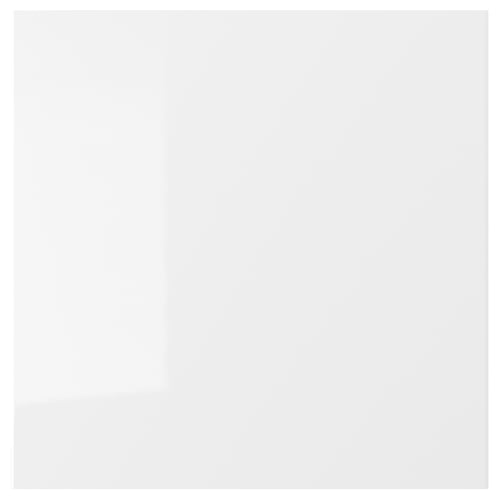 RINGHULT white glossy kitchen door, sleek, square, durable fibreboard & melamine, easy to clean.