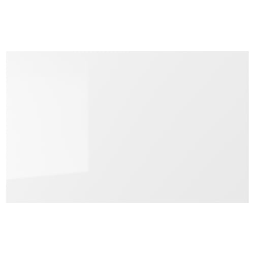 RINGHULT white gloss kitchen drawer, sleek design, fiberboard with durable melamine foil.
