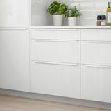 RINGHULT Drawer front, high-gloss white, 91x38 cm