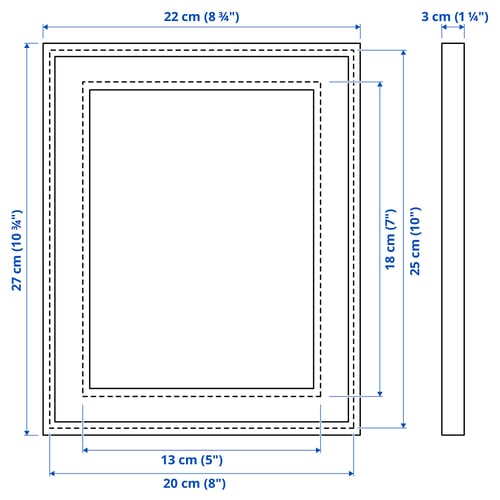 Illustration with measurements for the product: RÖDALM.