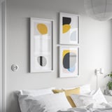 RÖDALM Frame for 3 pictures, white, 76x35 cm