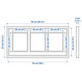 RÖDALM Frame for 3 pictures, white, 76x35 cm